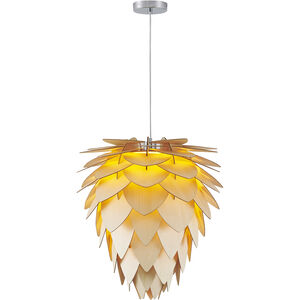 Canada 1 Light 20 inch Natural Wood Chandelier Ceiling Light